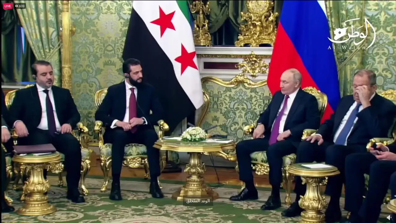 فیلم دیدار پوتین با جولانی در کاخ کرملین