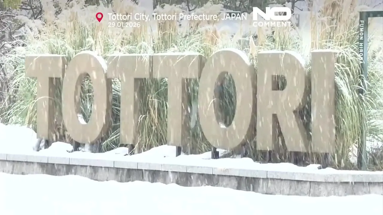 فیلم برف بی سابقه و خطر بهمن در ژاپن