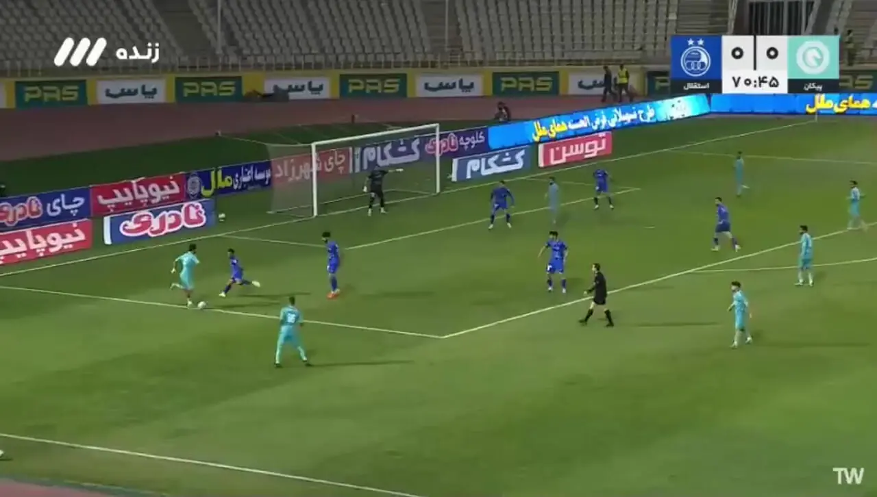  گل اول پیکان به استقلال در دقیقه ۷۱ / پیکان ۱ - ۰ استقلال