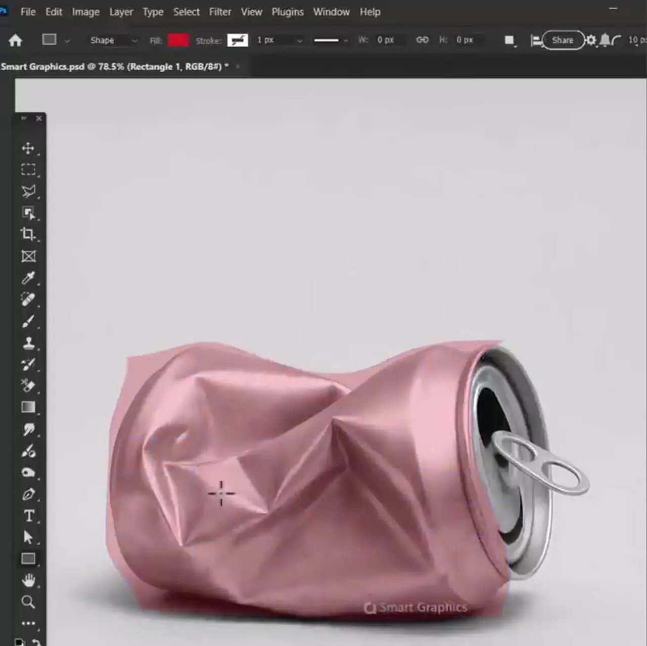 فیلم آموزش حرفه‌ای ادیت قوطی نوشابه با فتوشاپ