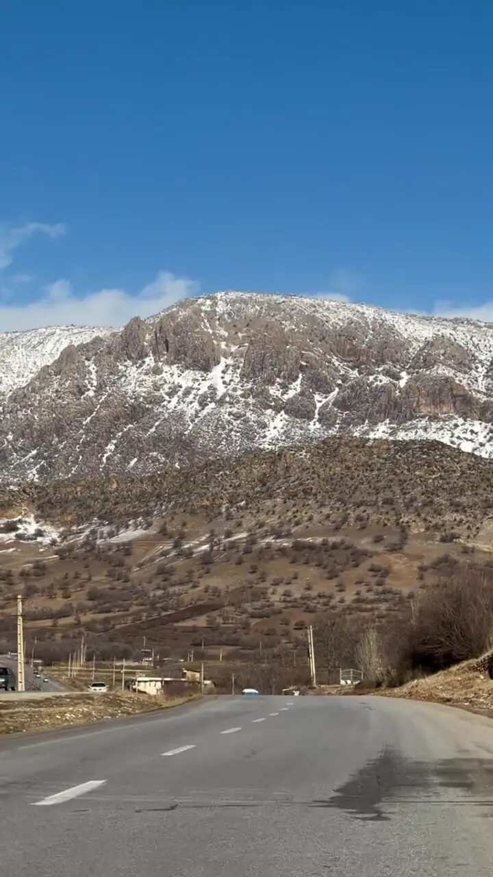 فیلم مناظر زمستانی جاده‌ لرستان