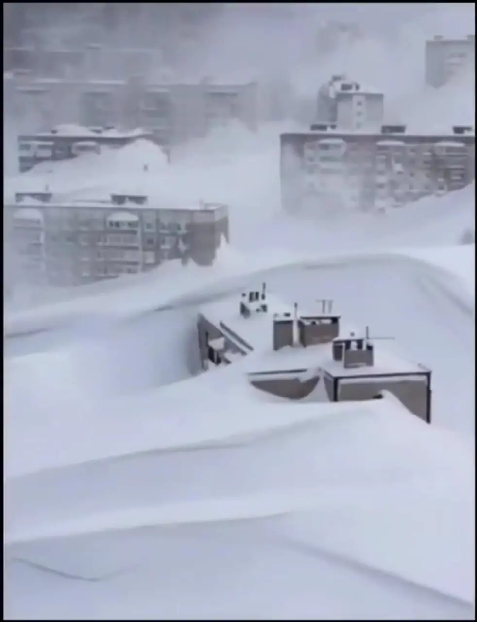 فیلم بارش بی سابقه برف شرق دور روسیه