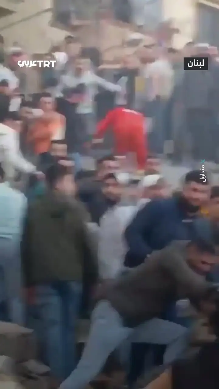 فیلم حادثه هولناک ریزش ساختمان مسکونی در شمال لبنان