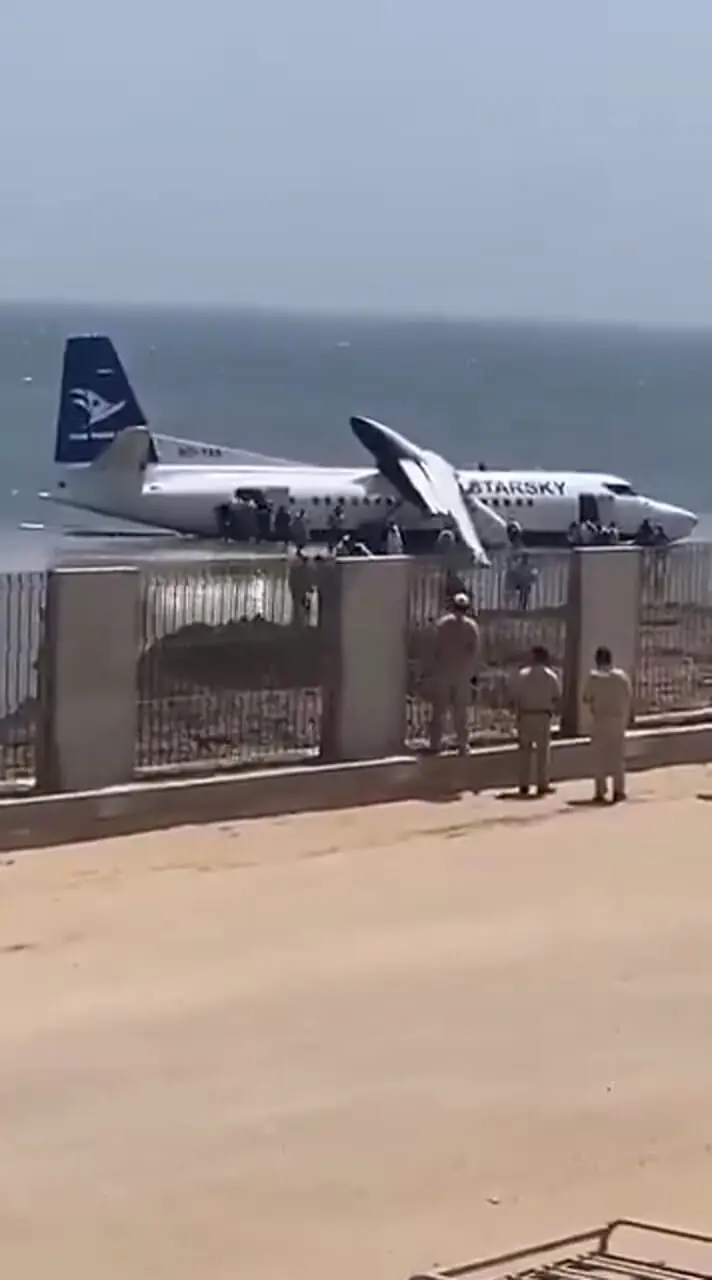 فیلم سقوط هواپیما پس از برخاستن در سومالی