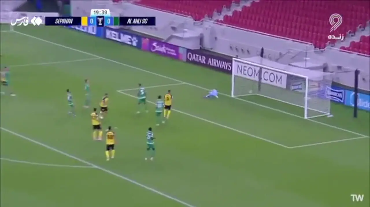 فیلم گل اول سپاهان به الاهلی قطر توسط آلوز / سپاهان ۱ - ۰ الاهلی 