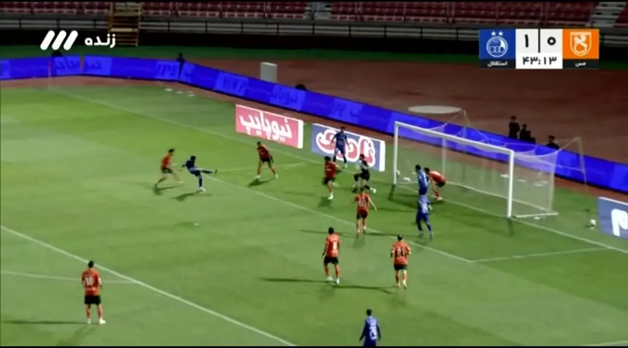 گل دوم استقلال به مس بعد از بازبینی VAR مردود شد