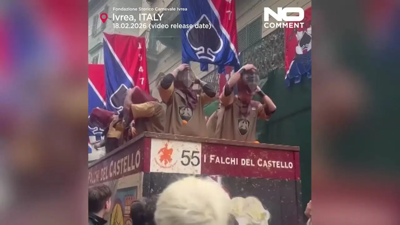 فیلم جشنواره تاریخی نبرد پرتقال ها در ایتالیا