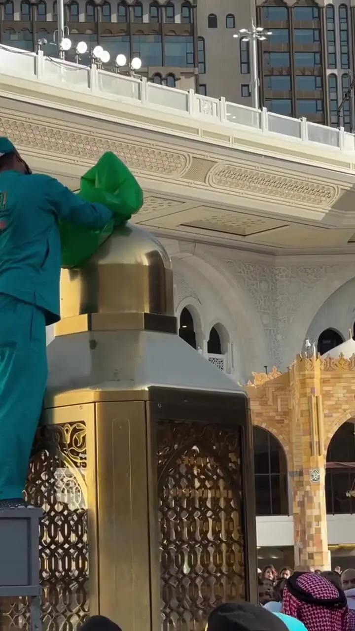 فیلم حضور عجیب زنبورهای عسل در ۱۳ متری کعبه