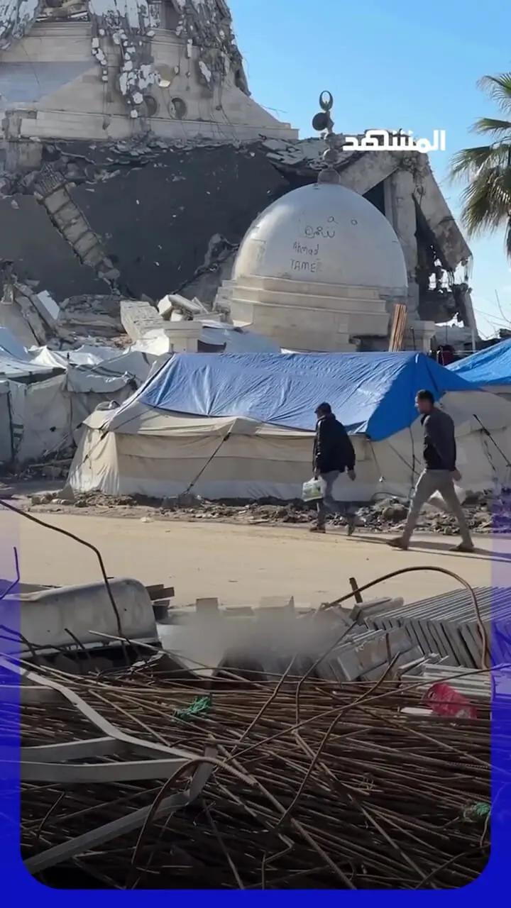 فیلم نوای اذان در دل آوارهای غزه