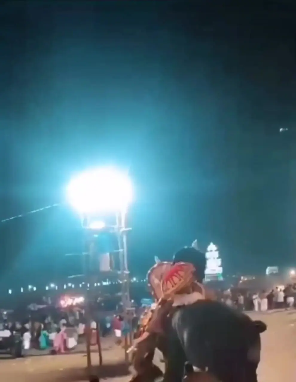 فیلم لحظه وحشتناک درگیری فیل ها در جشن محلی هند