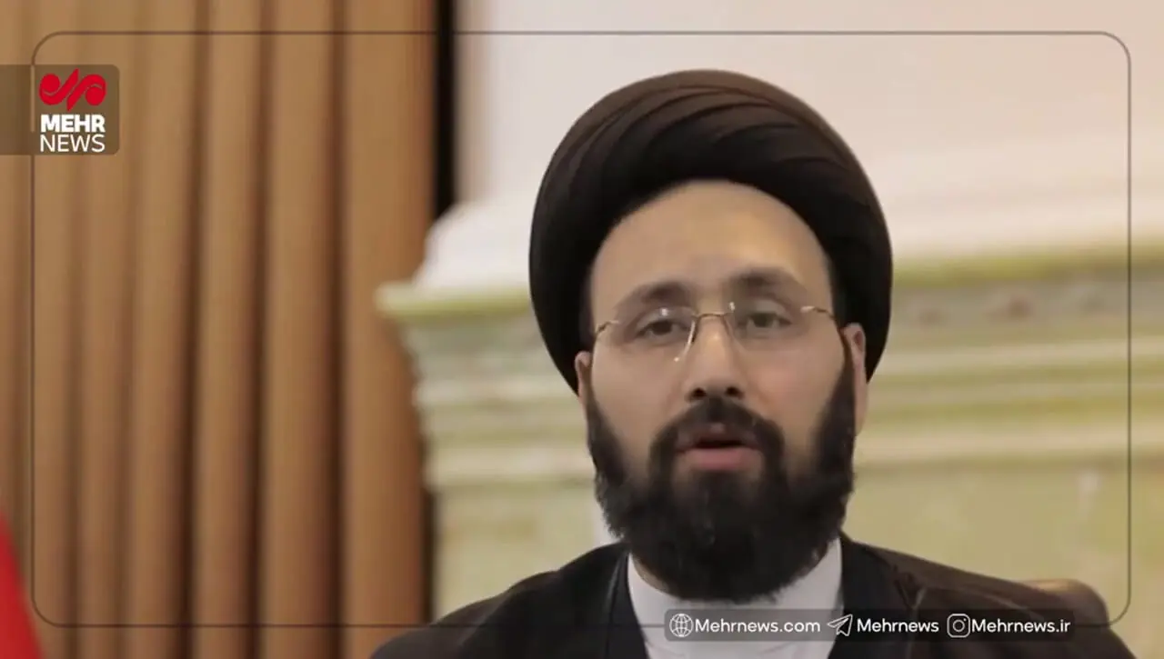 پیام سید علی خمینی به صورت تصویری از شبکه خبر