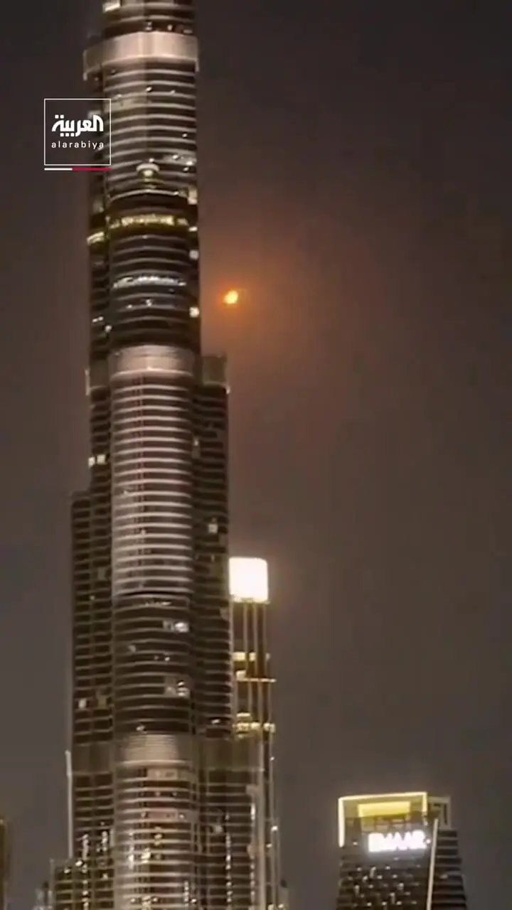فیلم لحظه عبور پهپاد ایرانی از کنار برج خلیفه در دبی