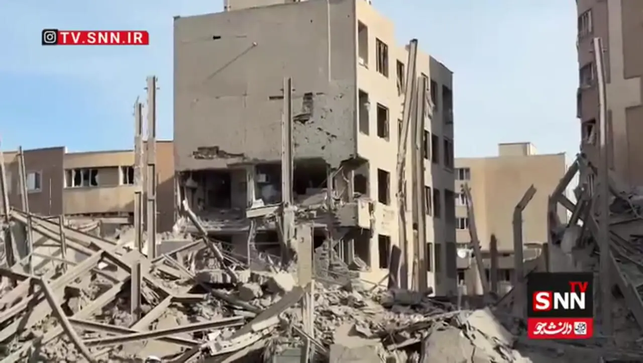 حمله هوایی آمریکا و اسرائیل به هلال احمر مهاباد + فیلم 