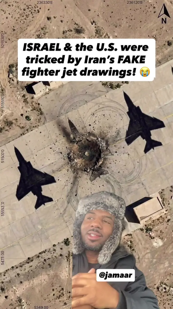 فیلم تیکه بلاگر آمریکایی به سایه زنی اسرائیل و آمریکا