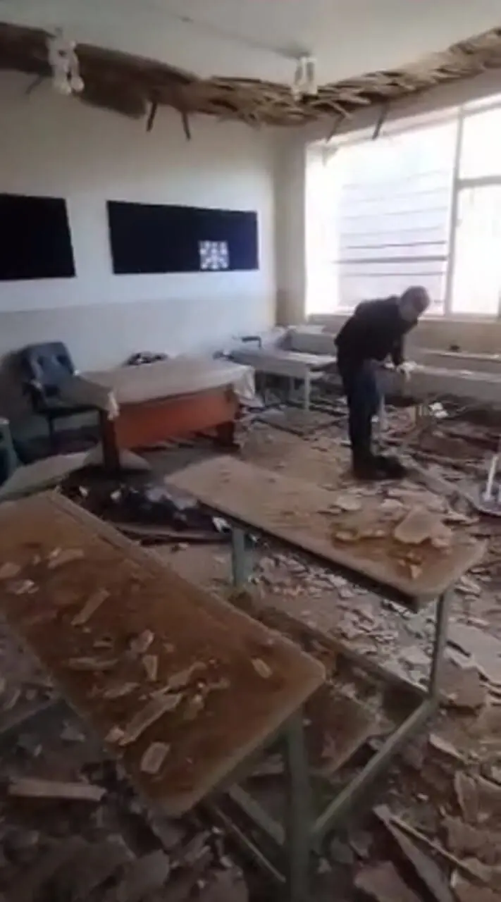 فیلم / حمله آمریکا و اسرائیل به مدرسه همدانی در میدان نیلوفر تهران / جلوه‌ دیگری از کمک آمریکا به مردم ایران