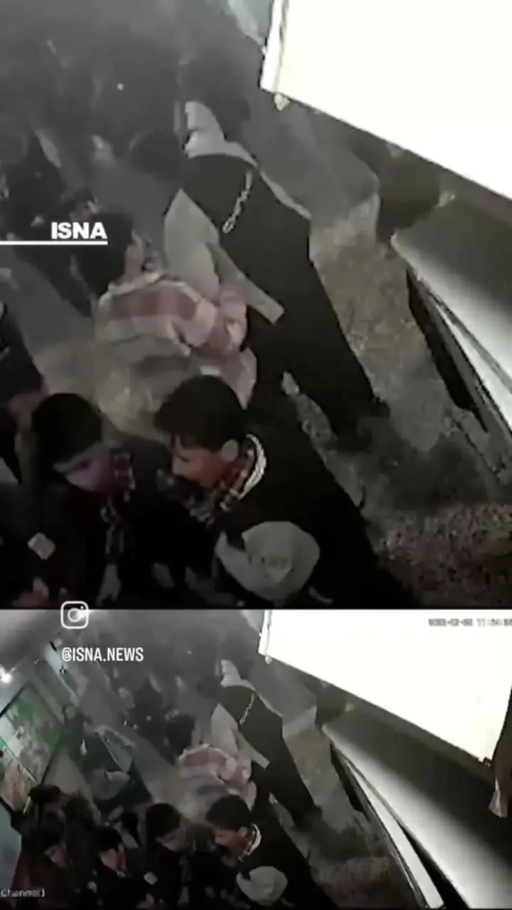 فیلم لحظه اصابت موشک به نزدیکی مدرسه پسرانه قزوین