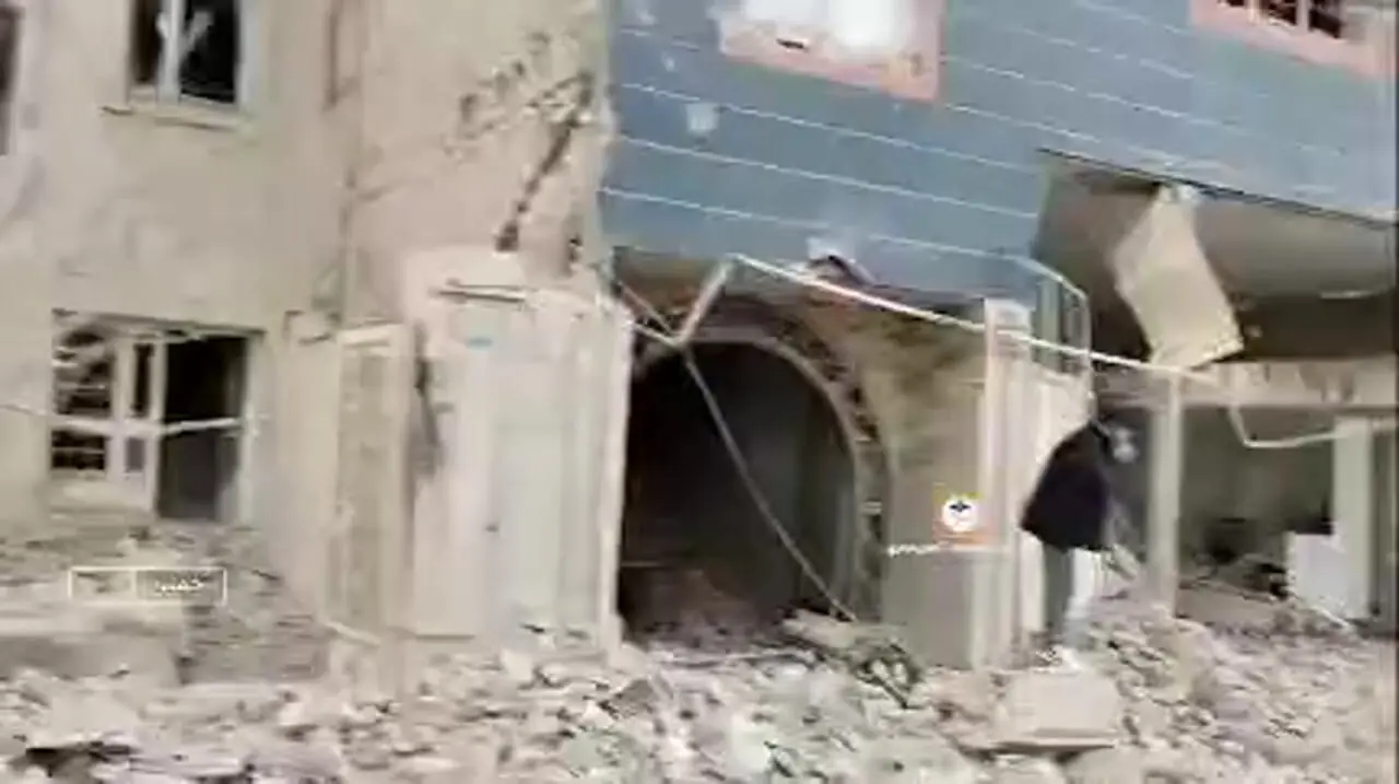 فیلم / مدرسه ای در خمین که هدف حملات آمریکایی-اسرائیلی قرار گرفت