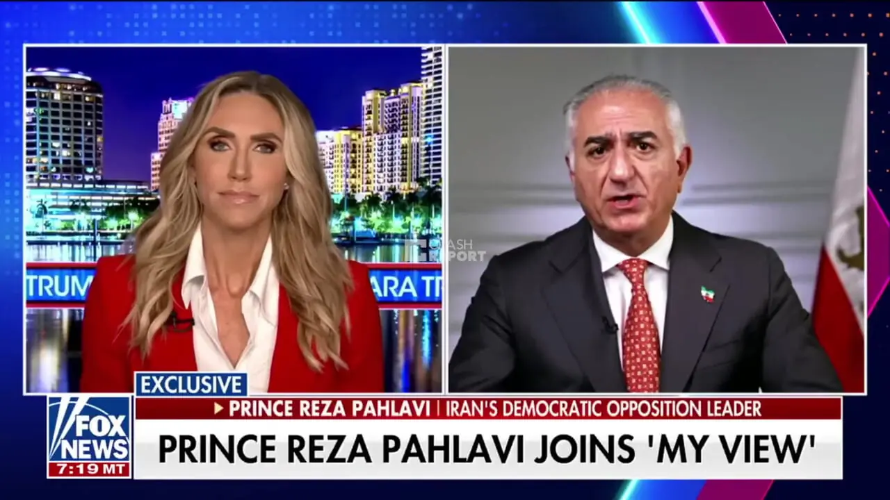 فیلم / رضا پهلوی در برنامه عروس ترامپ برای کشتار صدها غیرنظامی در ایران از او تشکر کرد

