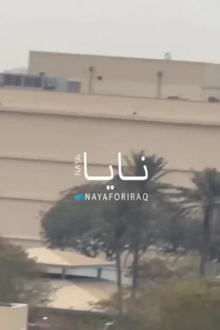 فیلم لحظه انهدام  محل استقرار آتش‌بار و رادار سامانه پدافندی سفارت آمریکا در بغداد 