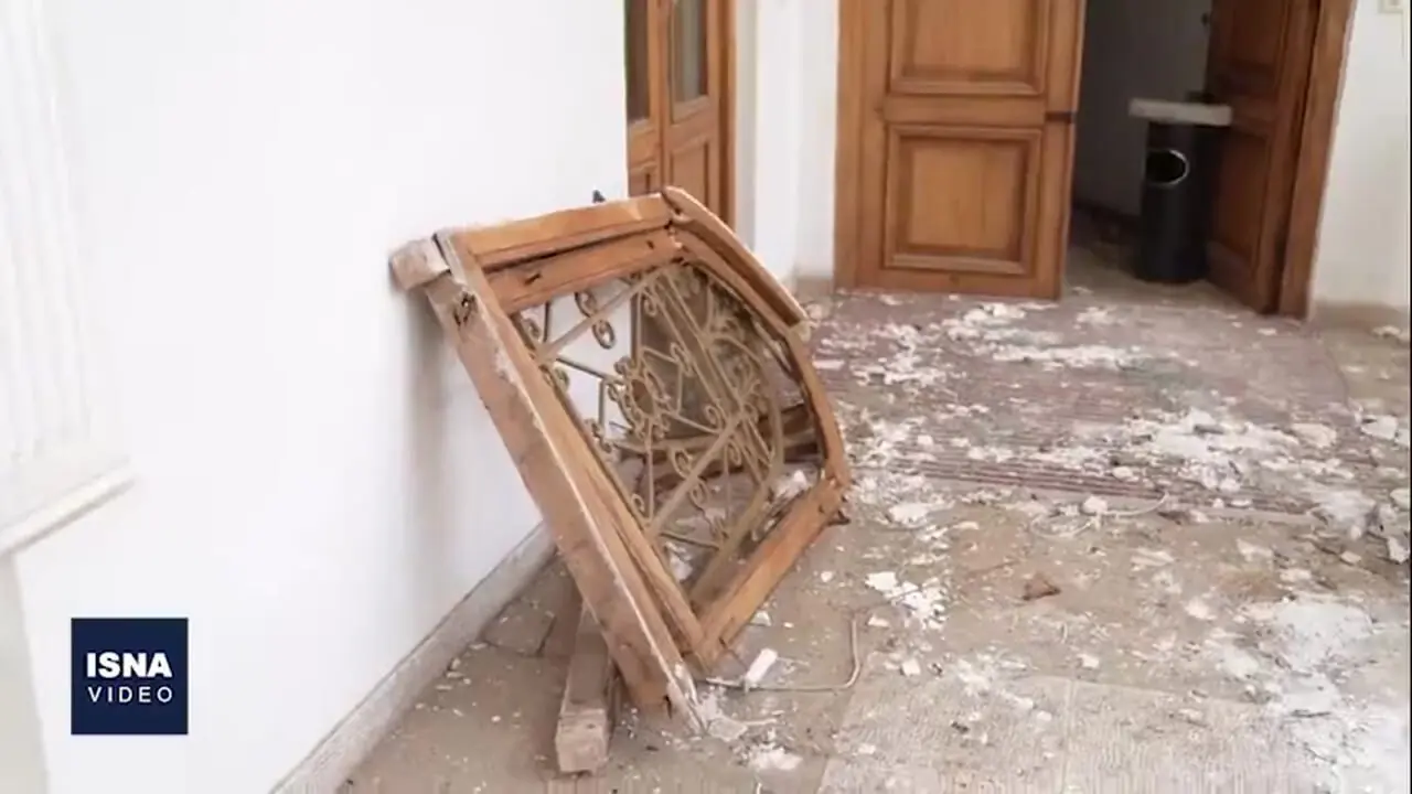 فیلم خسارات ناشی از حمله آمریکا - اسرائیل به کاخ سعدآباد