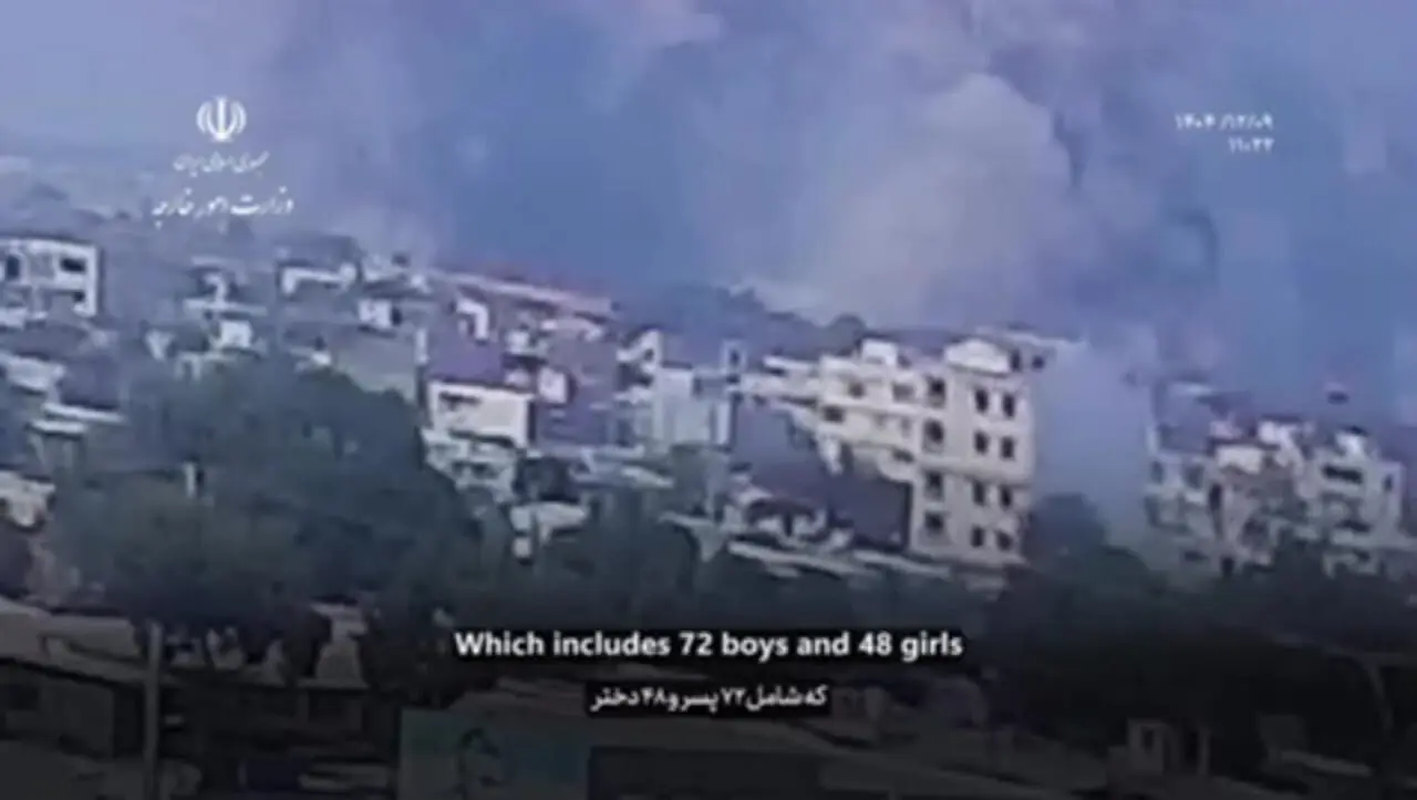 اولین فیلم لحظه حمله موشکی به مدرسه میناب / سندی برای جنایت آمریکایی‌ ها