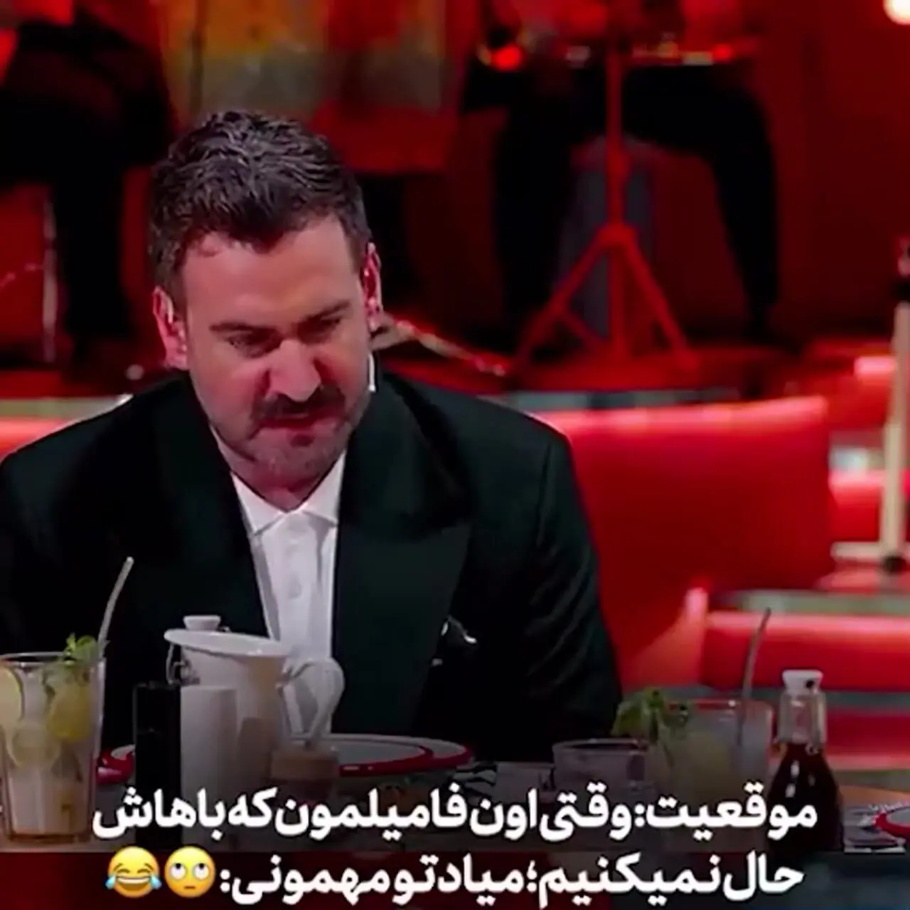 فیلم/ علی صادقی با دیدن بهاره رهنما جوری گرفته شد انگار اون فامیلی که ازش خوشش نمیاد رو دید/ چیز خورم کردن