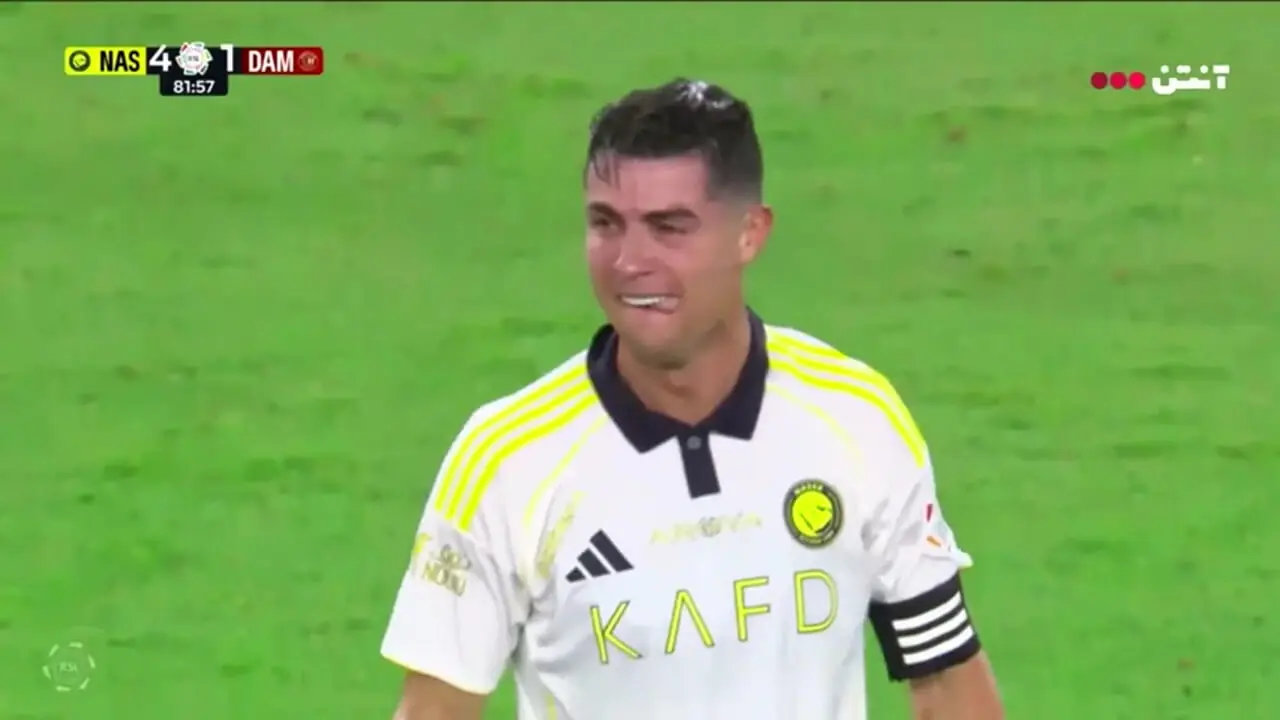اشک های بی امان رونالدو بعد از قهرمانی النصر و تشویق بی امان جورجینا