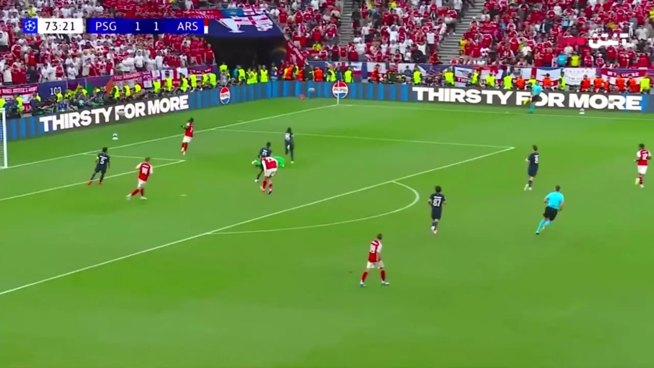 فیلم گل ها و خلاصه بازی پاریسن‌ ژرمن 1 (4) - آرسنال 1 (3)