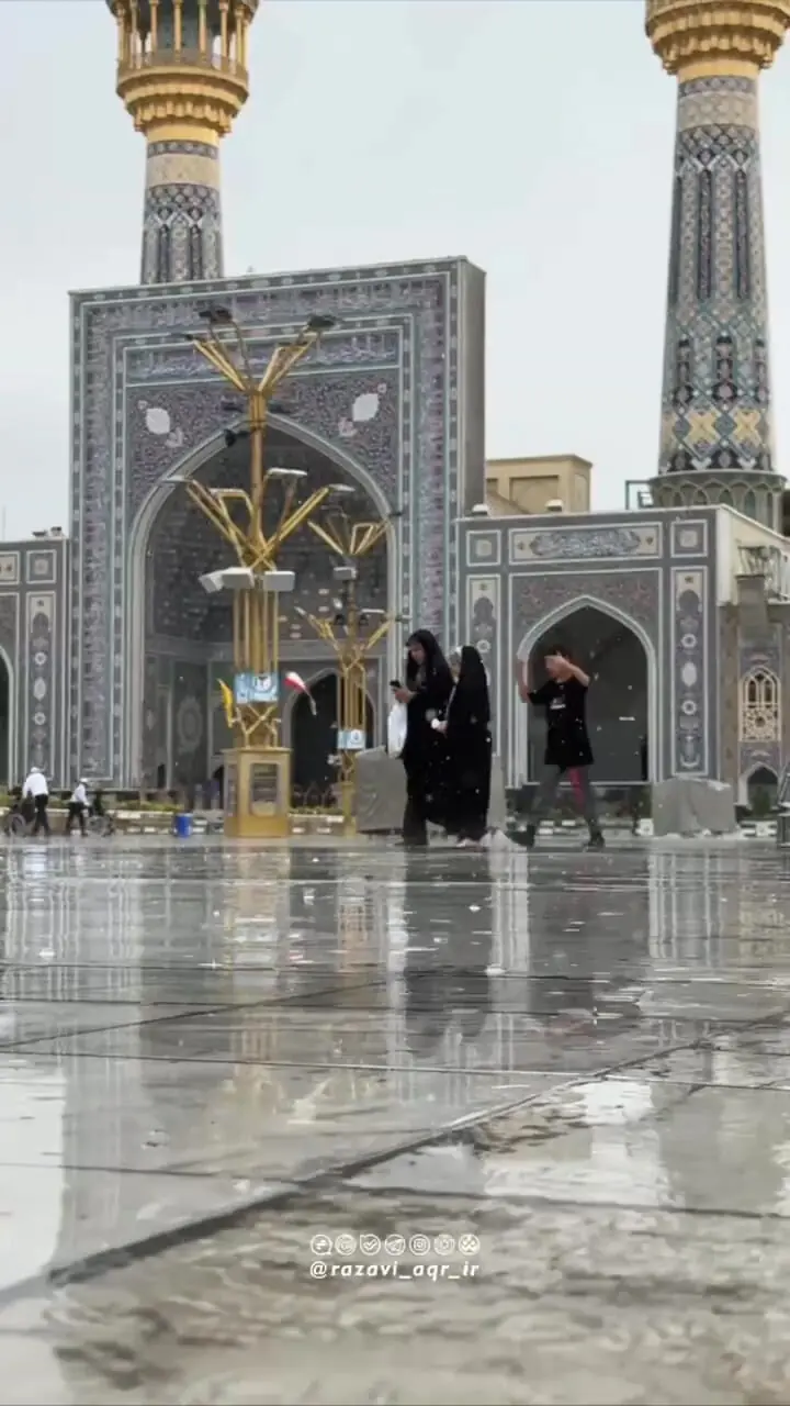فیلم بارانی از آستان قدس رضوی در عید غدیر 