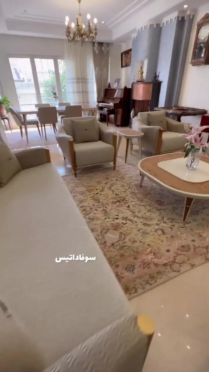 نگاهی به دکوراسیون شیک و هنری خانه بهاره رهنما / از کتابخانه بزرگ و تابلوهای هنری تا مبلمان مدرن و چشم انداز تماشایی