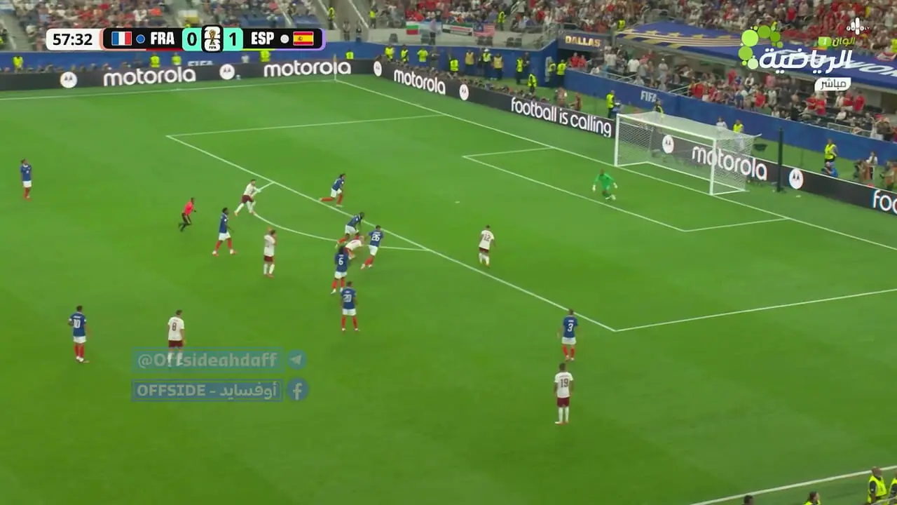 گل دوم اسپانیا به فرانسه توسط پدرو پورو / اسپانیا 2-0 فرانسه