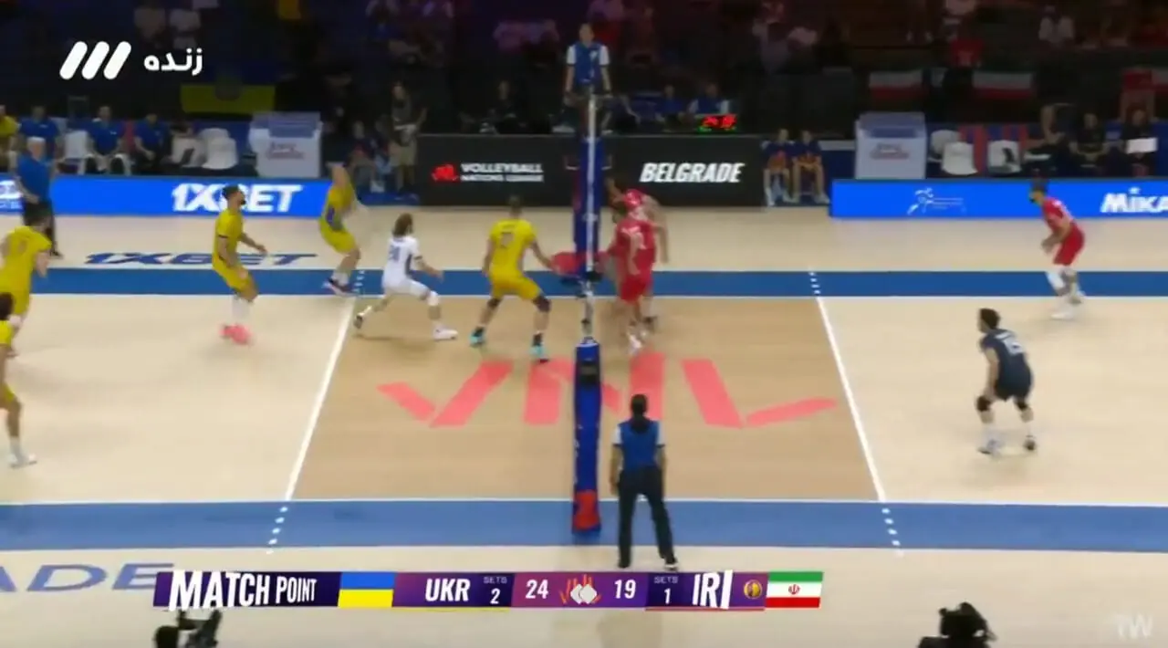 شکست 3 - 1 تیم ملی والیبال ایران در مقابل اوکراین + فیلم