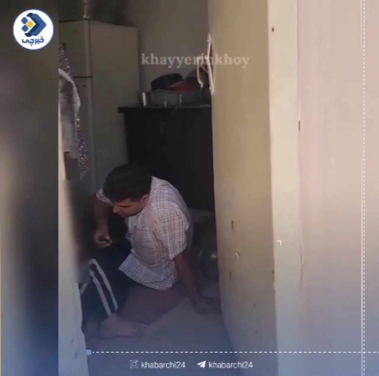 فیلم لحظه آزادی پسربچه ای از شکنجه گاه پدرش در خوی / پسرک باور ندارد نجات یافته است