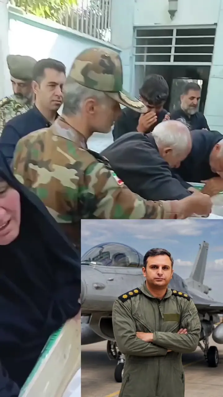 فیلم ضجه های خانواده خلبان شهید یونس حاجی عزیزی در آخرین وداع