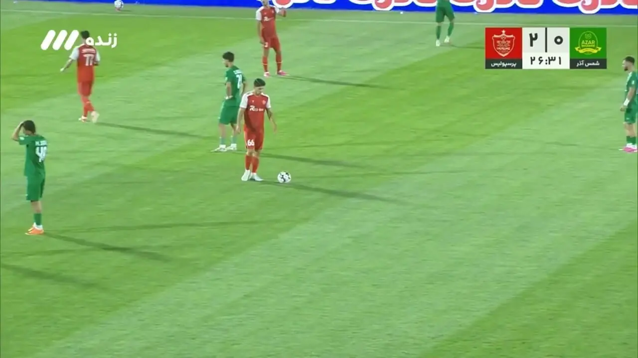 فیلم خلاصه‌ بازی شمس‌آذر 0 - پرسپولیس 2
