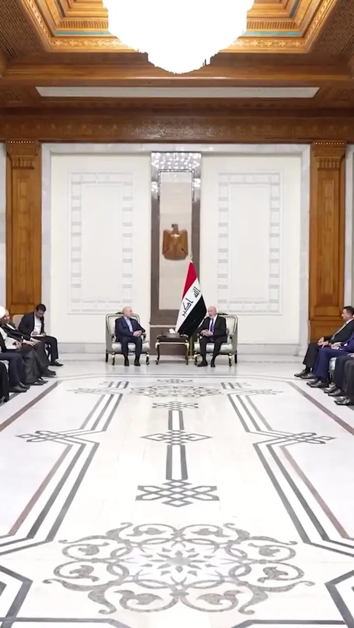 فیلم دیدار قالیباف با رئیس‌جمهور عراق