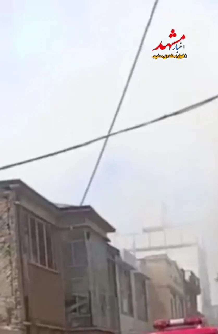 فیلم آتش سوزی در محدوده راه آهن مشهد