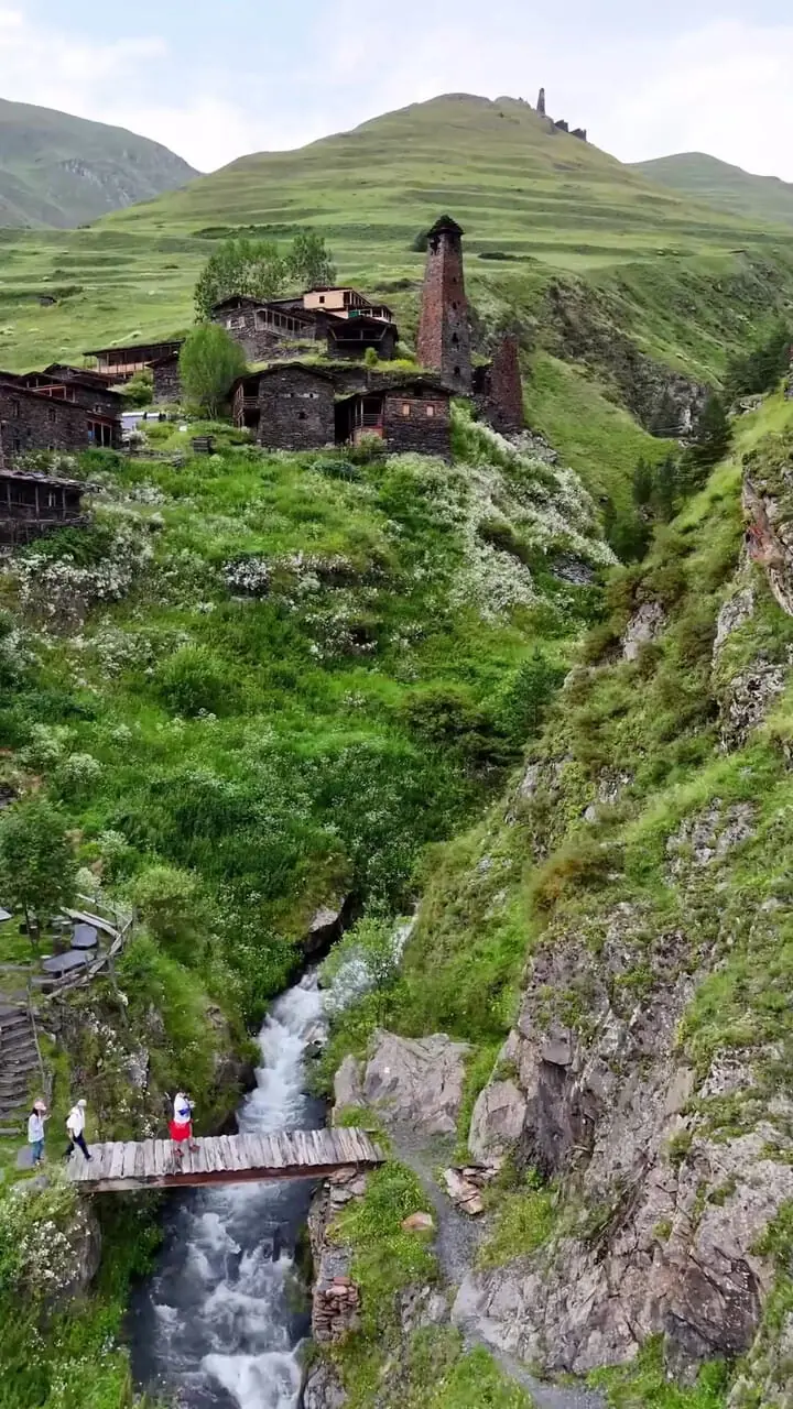 فیلم از منظره زیبا در توشتی گرجستان