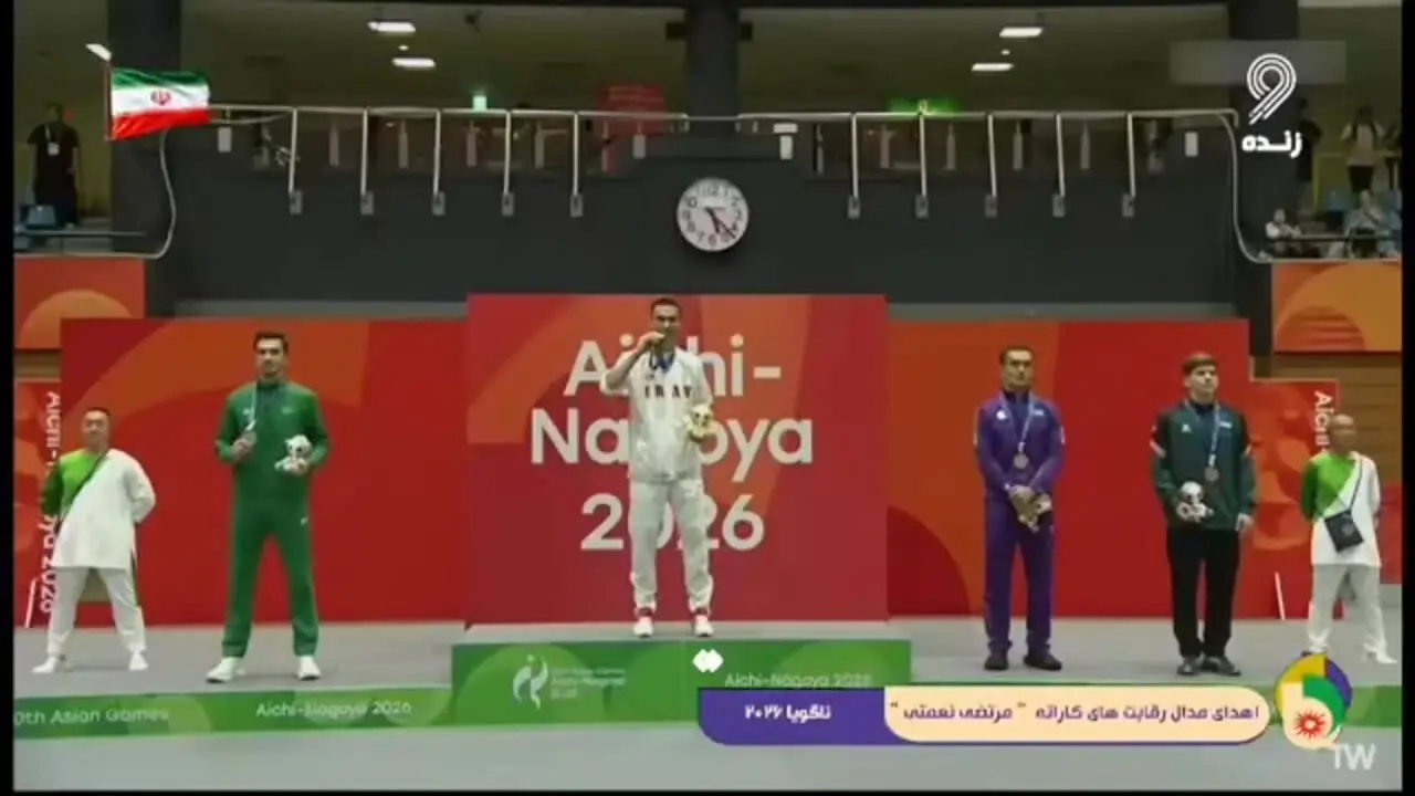 فیلم لحظه باشکوه اهدای مدال طلای ناگویا به مرتضی نعمتی
