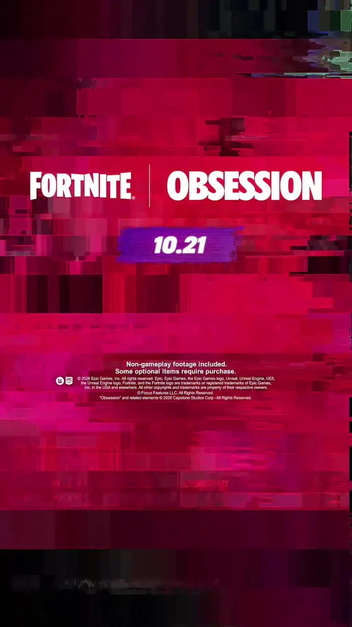  تیزر همکاری فیلم Obsession با فورتنایت