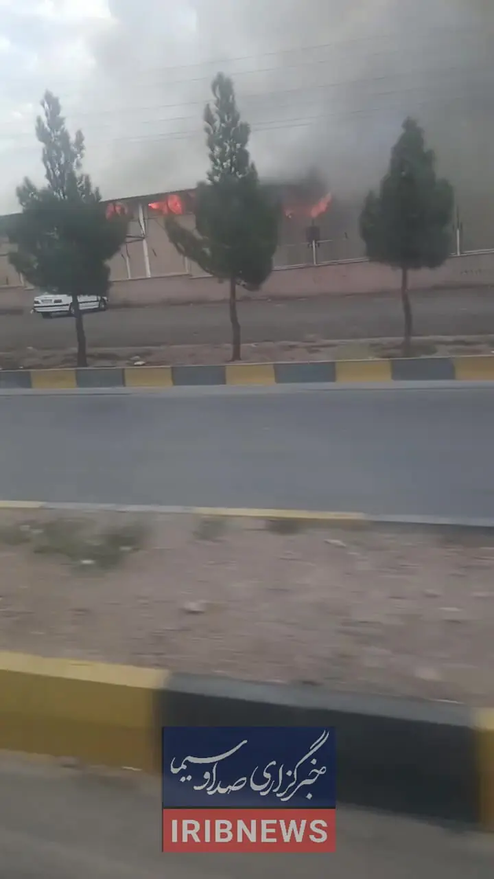 فیلم آتش‌سوزی گسترده در شرکت دارویی ساوه
