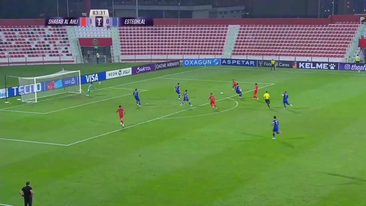 گل دوم شباب الاهلی به استقلال با پاس سردار آزمون